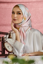 YES DEFECT - (Square) Celeste In Mixed Silk Matte Satin (Noour)