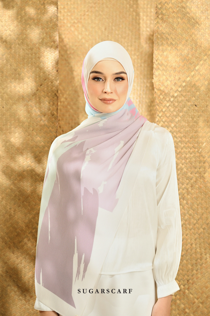 YES ( Full Wide Pleats Shawl ) Seri Raya Euphoria ( Seraphic )