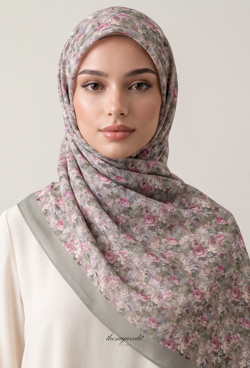 TSE BloomInvitation Japanese Cotton Voile Square - Kaia