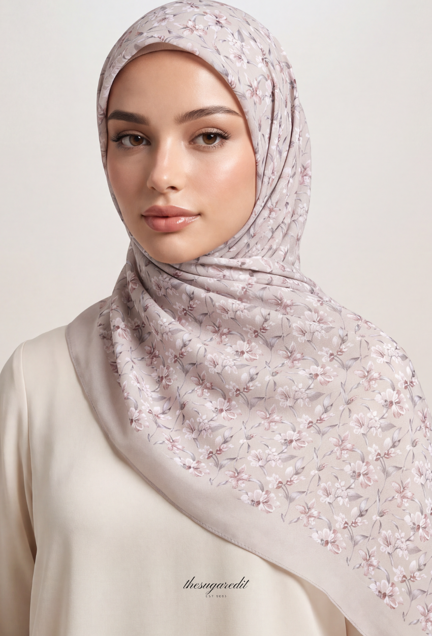 TSE BloomInvitation Japanese Cotton Voile Square - Maeve