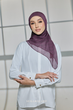 YES DEFECT - Sugarscarf Monogram JapaneseVoile In Viena Purple
