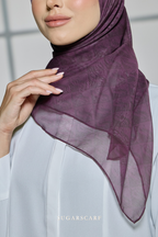 YES DEFECT - Sugarscarf Monogram JapaneseVoile In Viena Purple