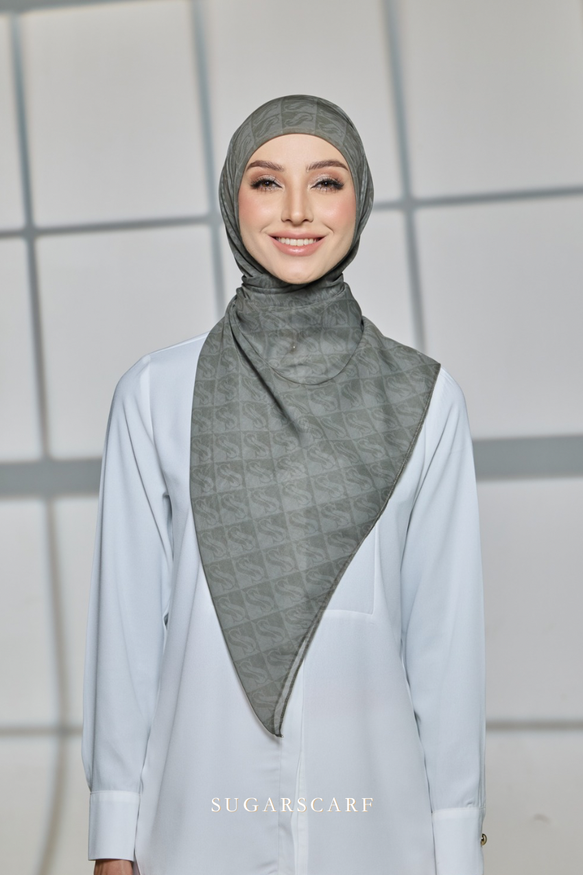 YES DEFECT - Sugarscarf Monogram JapaneseVoile In English Breakfast