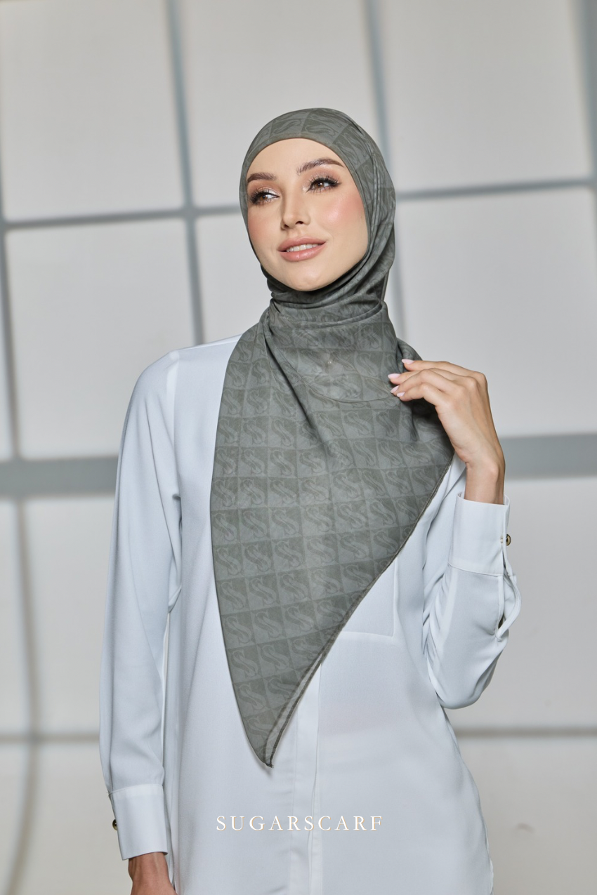 YES DEFECT - Sugarscarf Monogram JapaneseVoile In English Breakfast