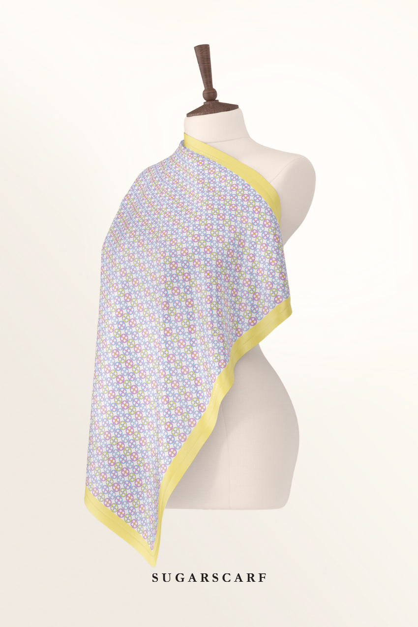 YES ( Japanese Voile Square Scarf ) Girl Boss ( Learning ) 46 inch