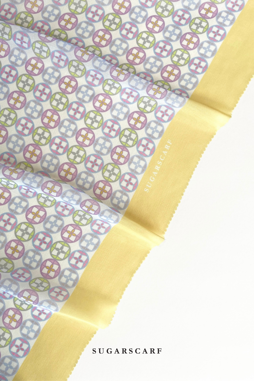 YES ( Japanese Voile Square Scarf ) Girl Boss ( Learning ) 46 inch