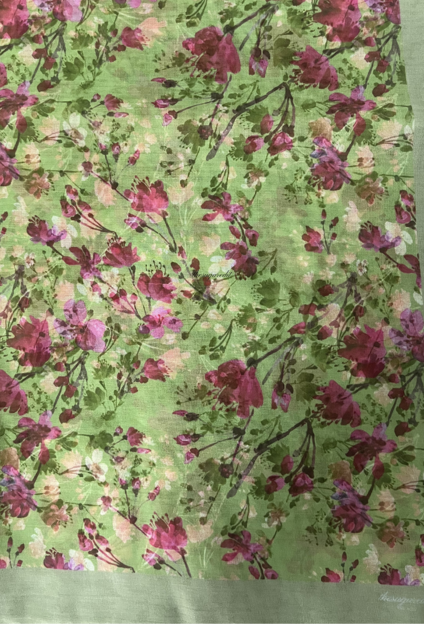 TSE BloomInvitation Japanese Cotton Voile Square - Darla