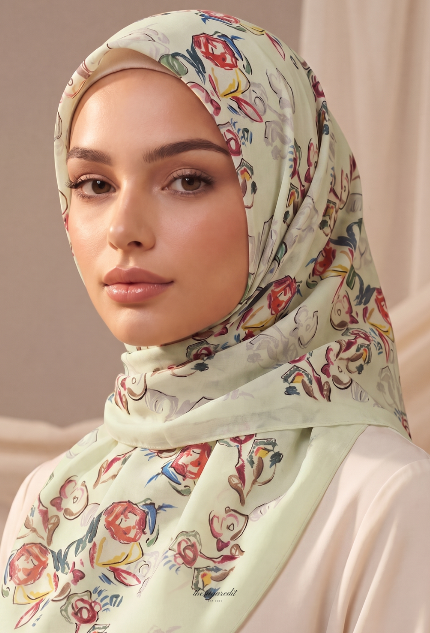TSE Mod Japanese Cotton Voile Square In Aurore