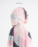 Korean Chiffon Long Shawl (She is in the Bloom) in Olivia