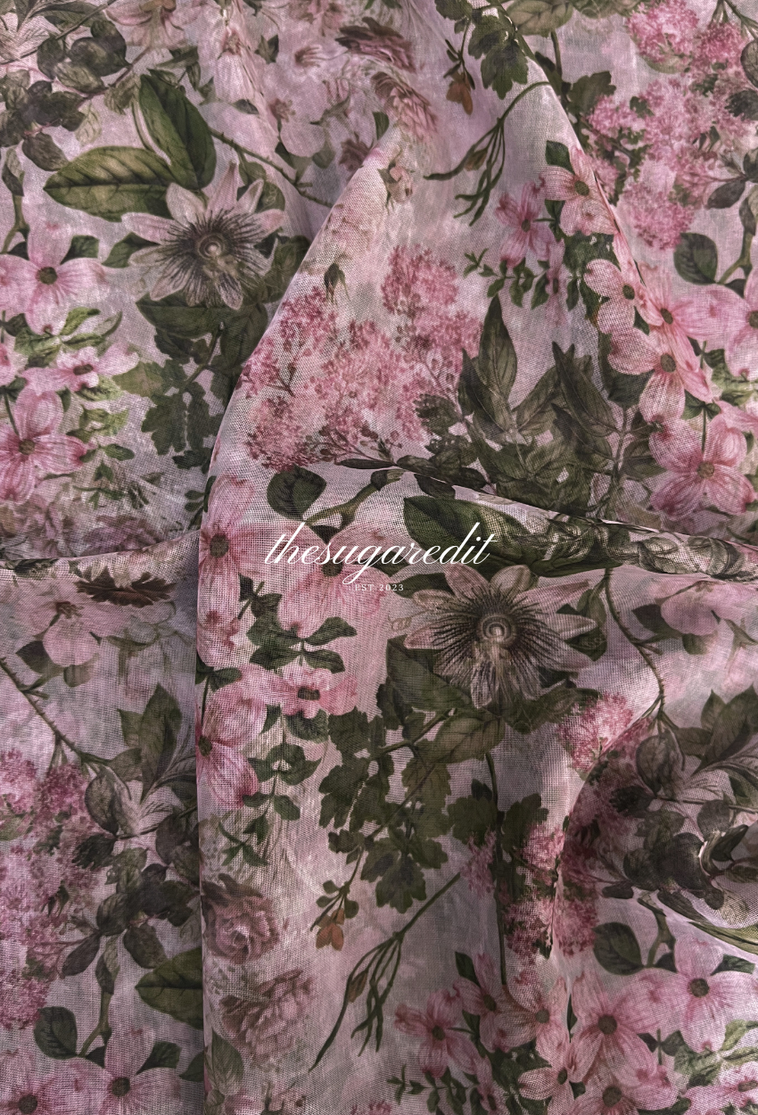 TSE BloomInvitation Japanese Cotton Voile Square Emily