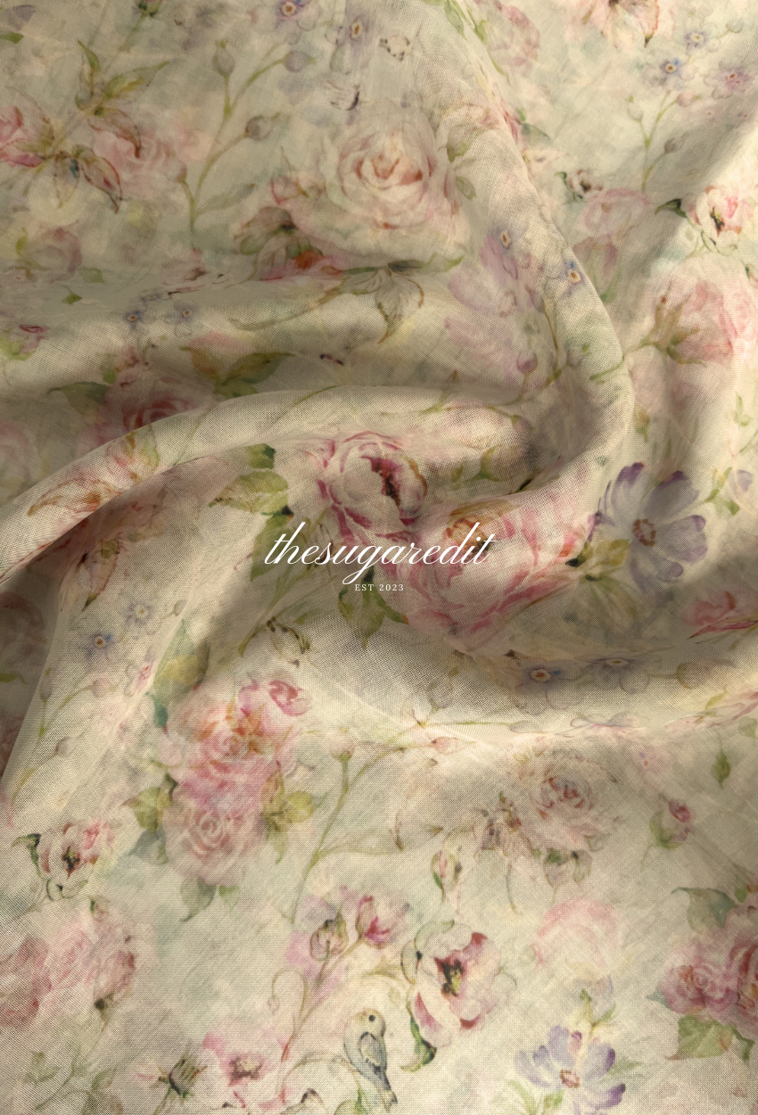 TSE BloomInvitation Japanese Cotton Voile Square Nancy