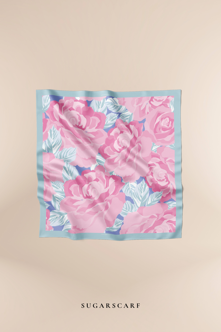 ( SQUARE) Blooming Journey in Mixed Satin Silk (Proposal)