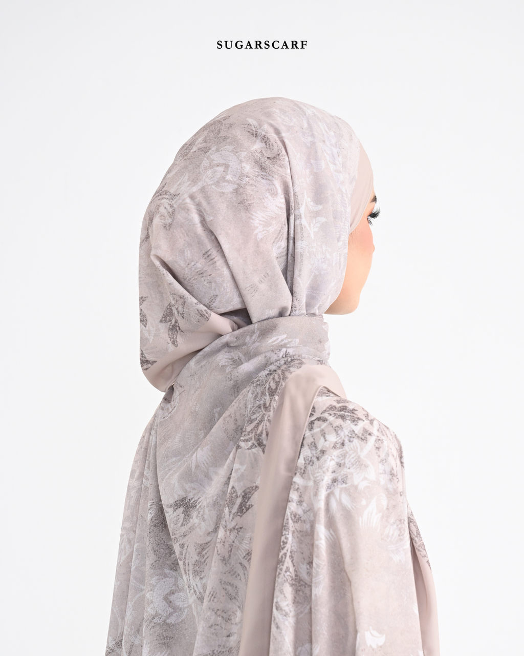 Korean Chiffon Long Shawl (She is in the Bloom) in Rania