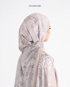 Korean Chiffon Long Shawl (She is in the Bloom) in Rania