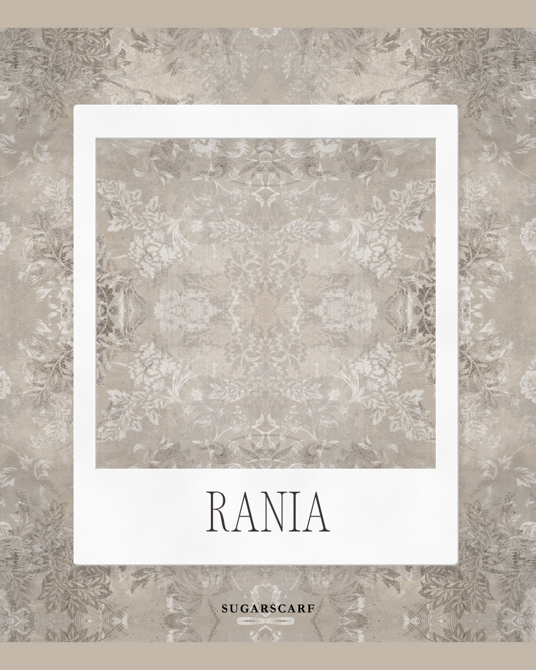 Korean Chiffon Long Shawl (She is in the Bloom) in Rania