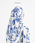 Korean Chiffon Long Shawl (She is in the Bloom) in Roxanne