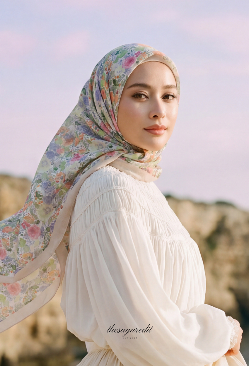 TSE BloomInvitation Japanese Cotton Voile Square - Jessica