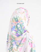 Korean Chiffon Long Shawl (She is in the Bloom) in Maria