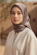 Eid Bloom 2026 Scarves Mixed Satin Square in Damask