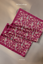 Eid Classy 2026 Scarves Mixed Satin Square in Rouge