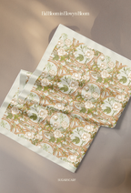 Eid Bloom 2026 Scarves Mixed Satin Square in Elowyn Bloom