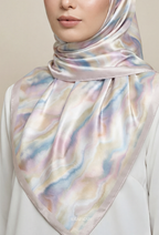 Eid Mod 2026 Scarves Mixed Satin Square in Alessia