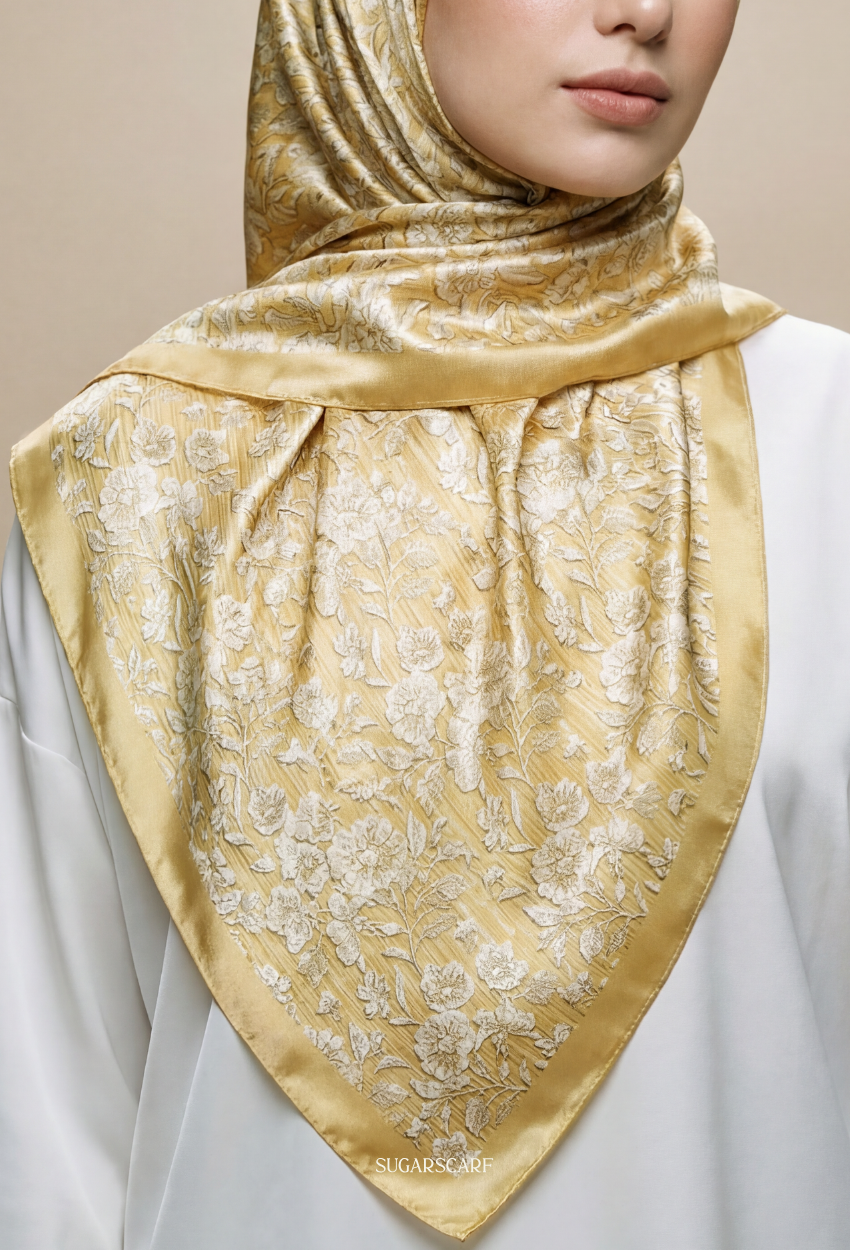 Eid Classy 2026 Scarves Mixed Satin Square in Cassera