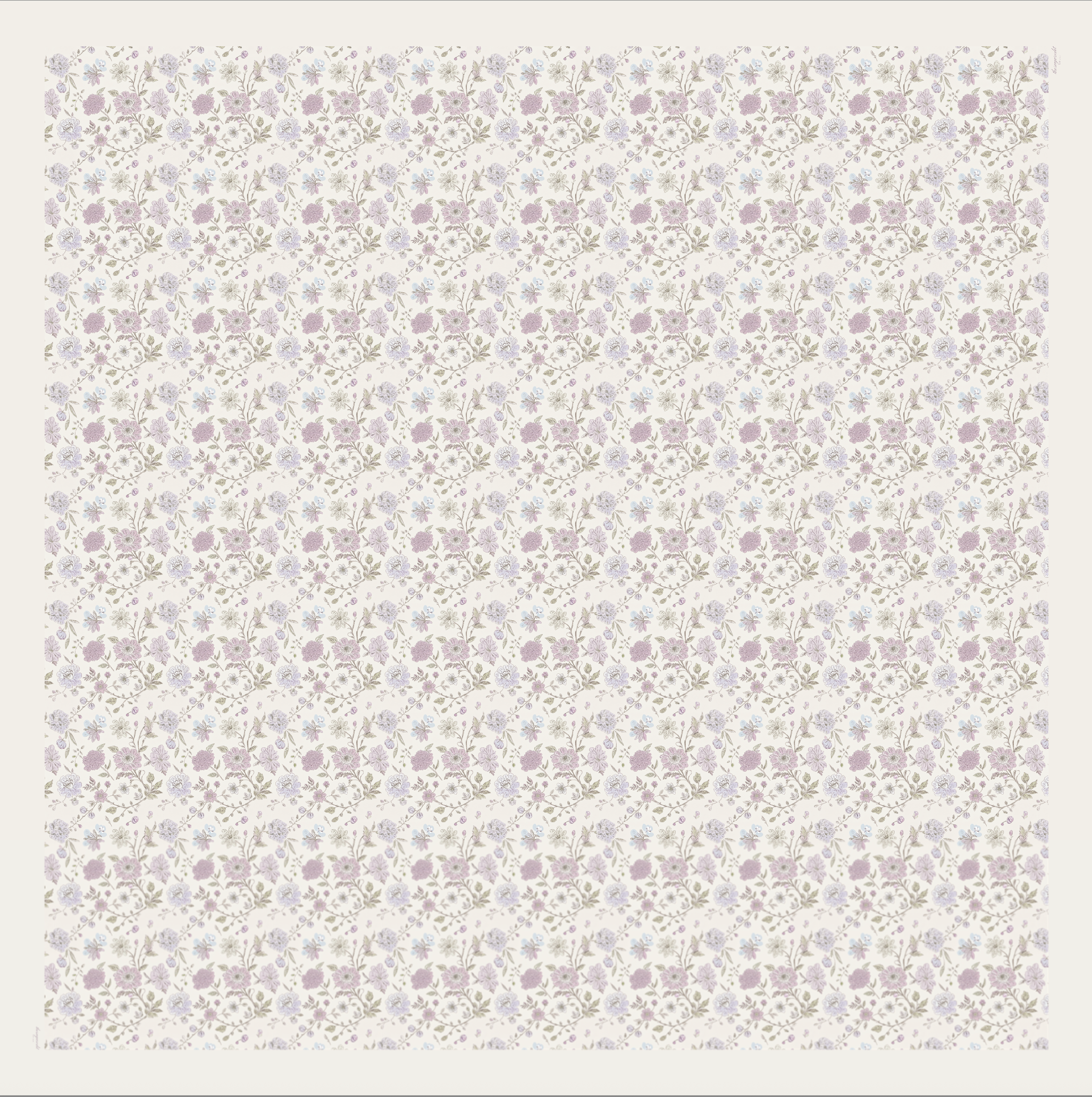 TSE BloomInvitation Japanese Cotton Voile Square - Carina