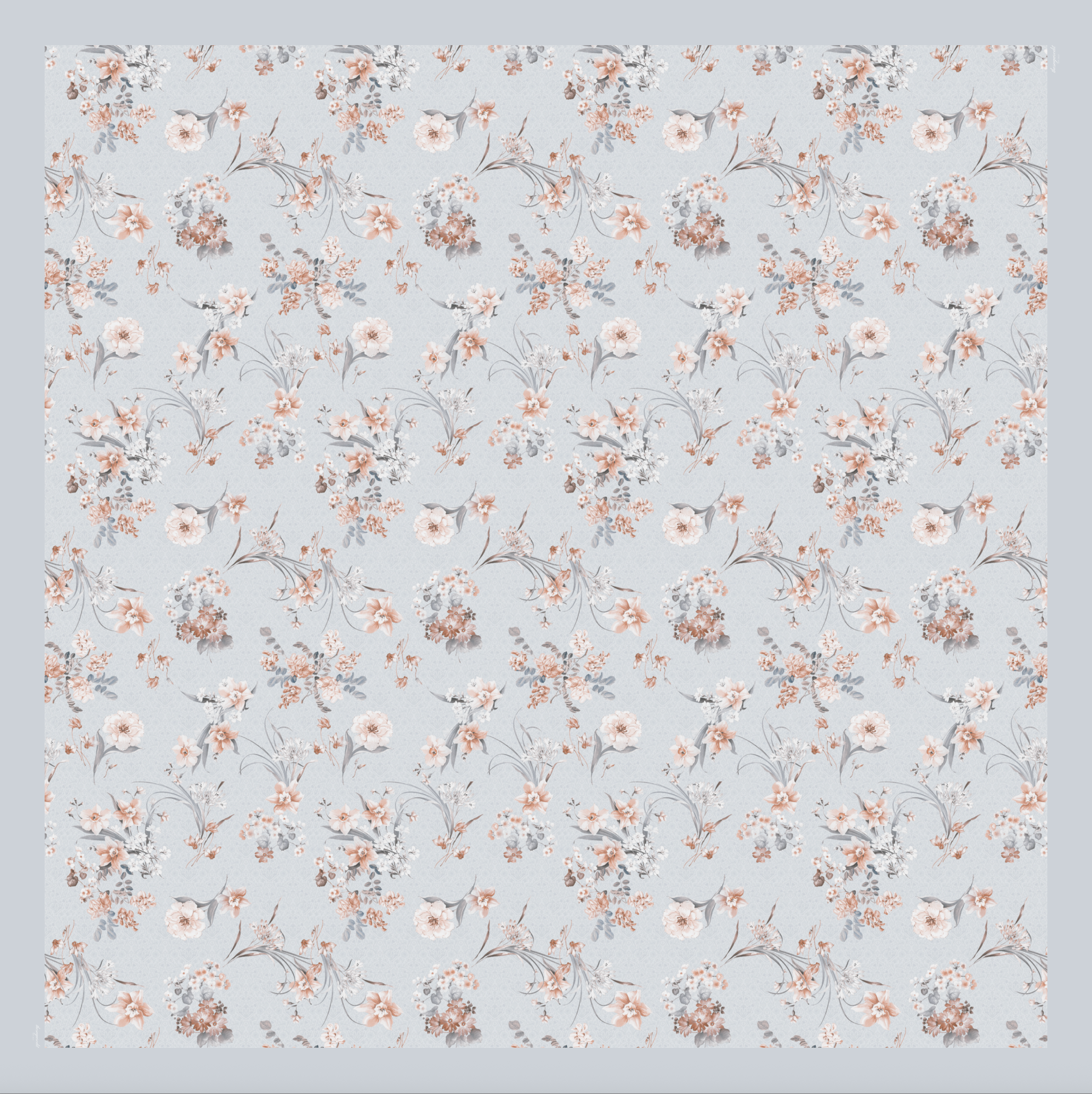 TSE BloomInvitation Japanese Cotton Voile Square - Silvia