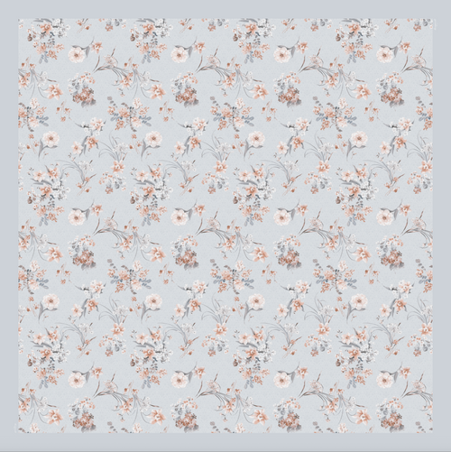 TSE BloomInvitation Japanese Cotton Voile Square - Silvia