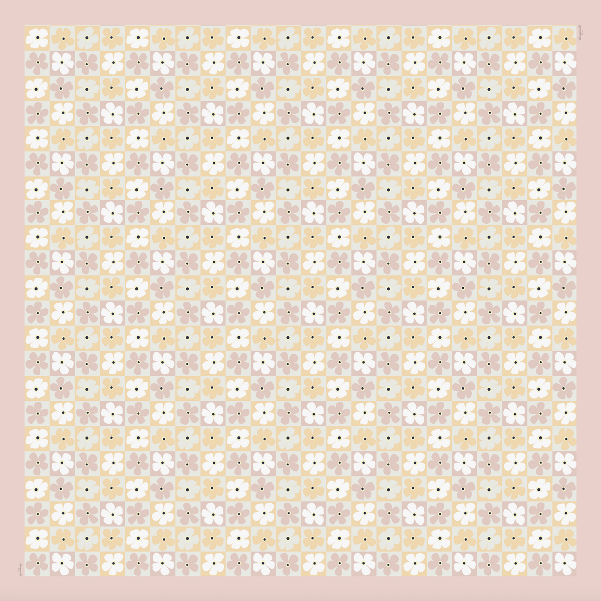 TSE BloomInvitation Japanese Cotton Voile Square - Emma