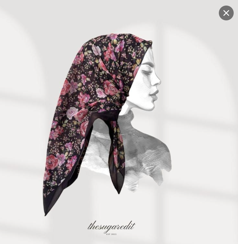 TheSugarEdit Paris Cotton Voile Square Scarf