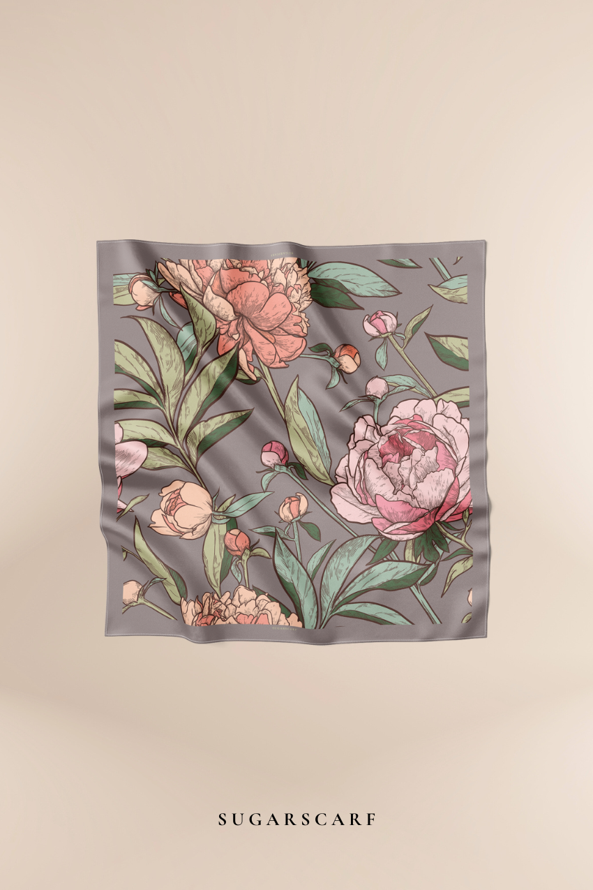 ( SQUARE) Blooming Journey in Mixed Satin Silk ( Self Love )