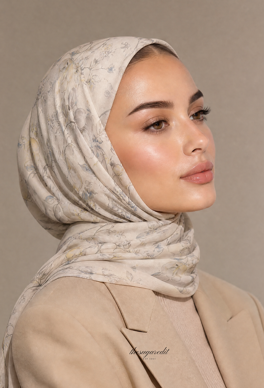 TSE BloomInvitation Japanese Cotton Voile Square In Julia