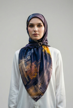 ( Square ) Celeste Matte Satin Silk In Celebration