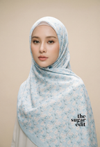 TSE December Serenity Japanese Voile Square In Ice Bloom