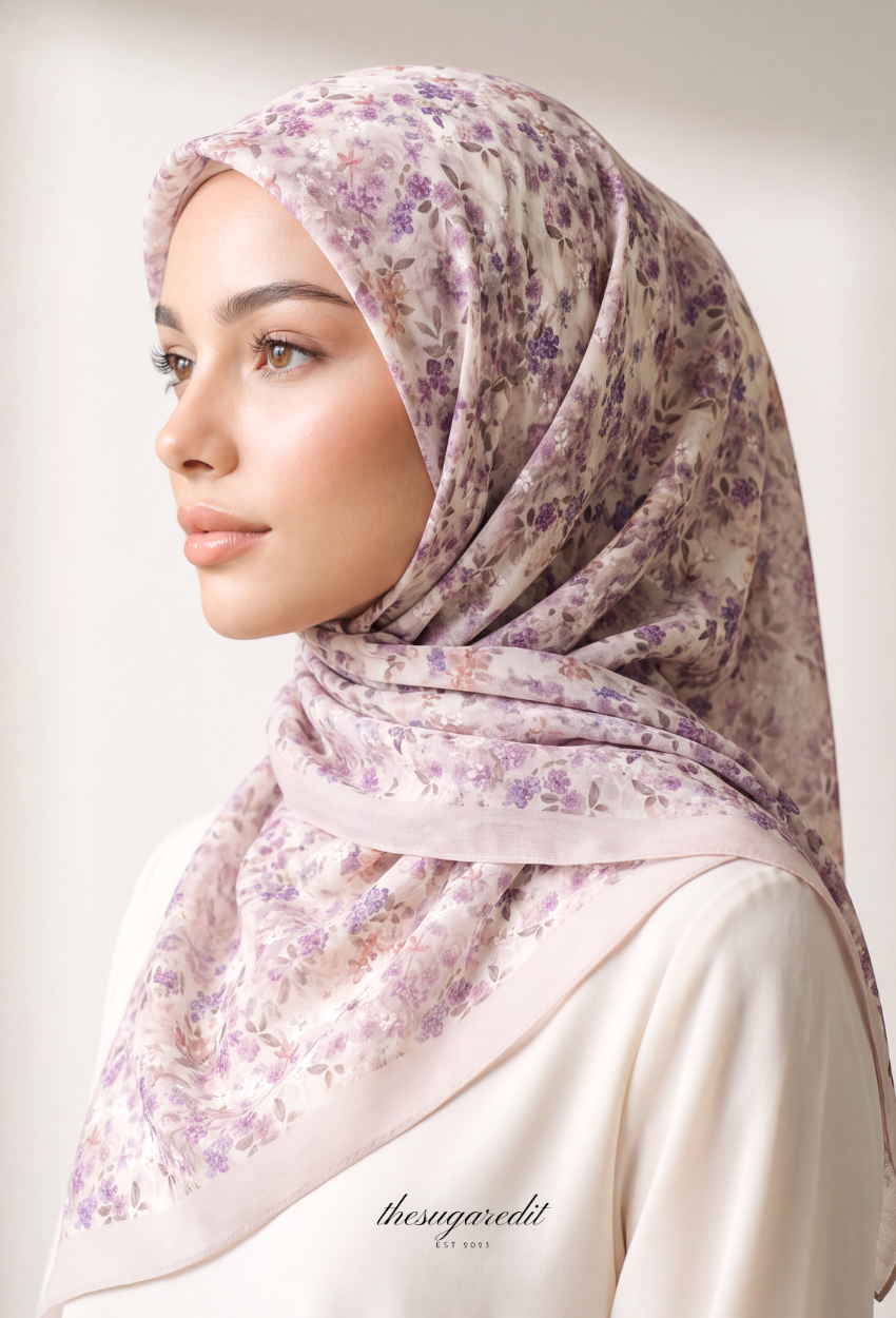 TSE BloomInvitation Japanese Cotton Voile Square - Cler