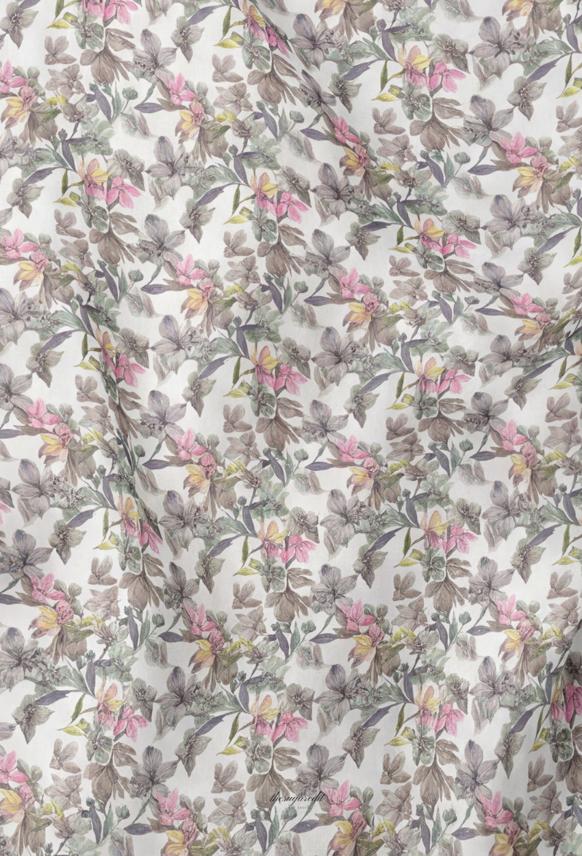 TSE BloomInvitation Japanese Cotton Voile Square - Katherine