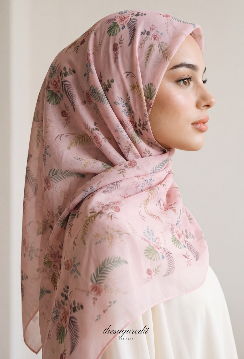 TSE BloomInvitation Japanese Cotton Voile Square  - Margutta