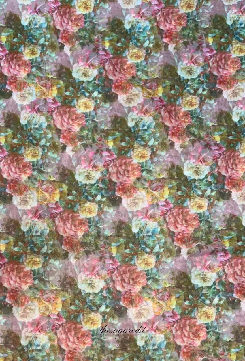 TSE BloomInvitation Japanese Cotton Voile Square - Leon
