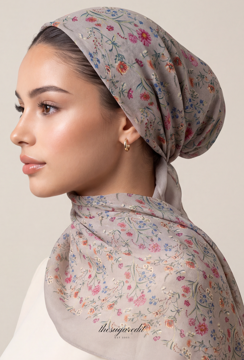 TSE BloomInvitation Japanese Cotton Voile Square - Desaru