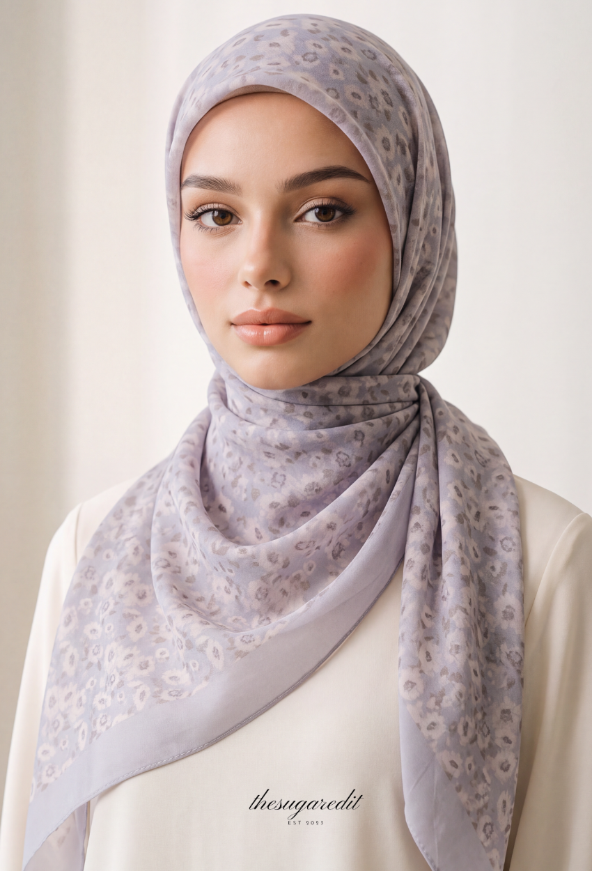 TSE BloomInvitation Japanese Cotton Voile Square  - Farnese