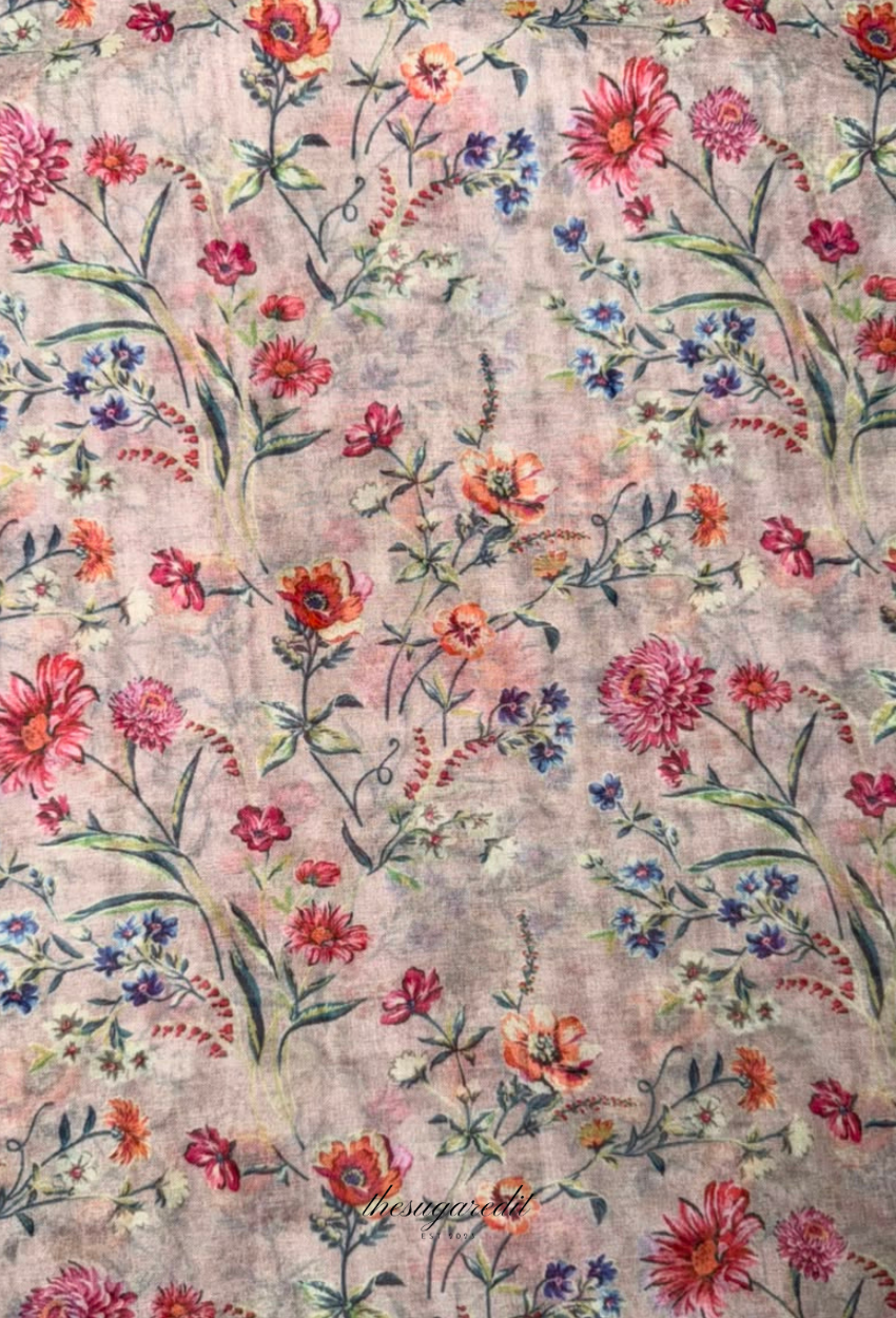 TSE BloomInvitation Japanese Cotton Voile Square - Desaru