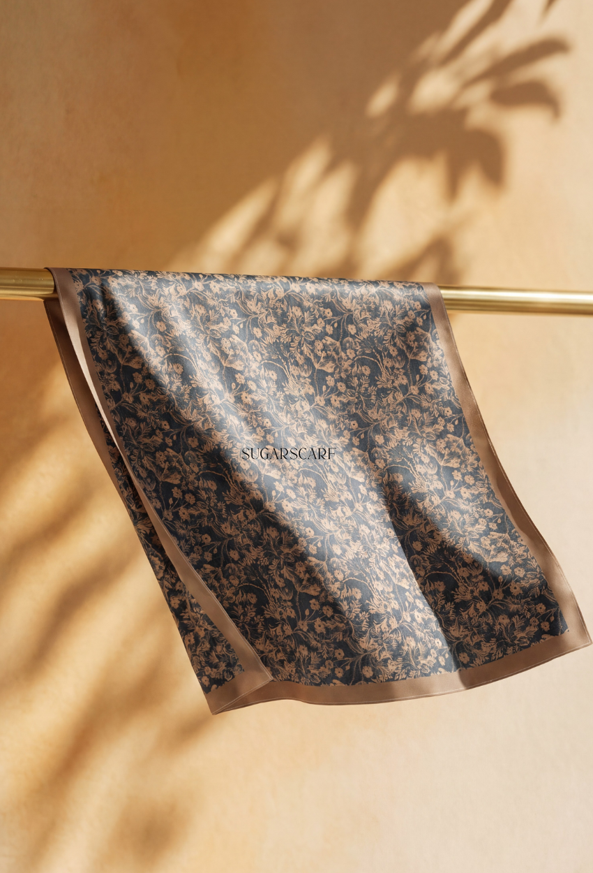 Blooming Scarves Mixed Satin Square in Bloom Zoe