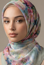 TSE BloomInvitation Japanese Cotton Voile Square - Cleef