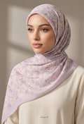 TSE BloomInvitation Japanese Cotton Voile Square - Dua (Hint of Pink)