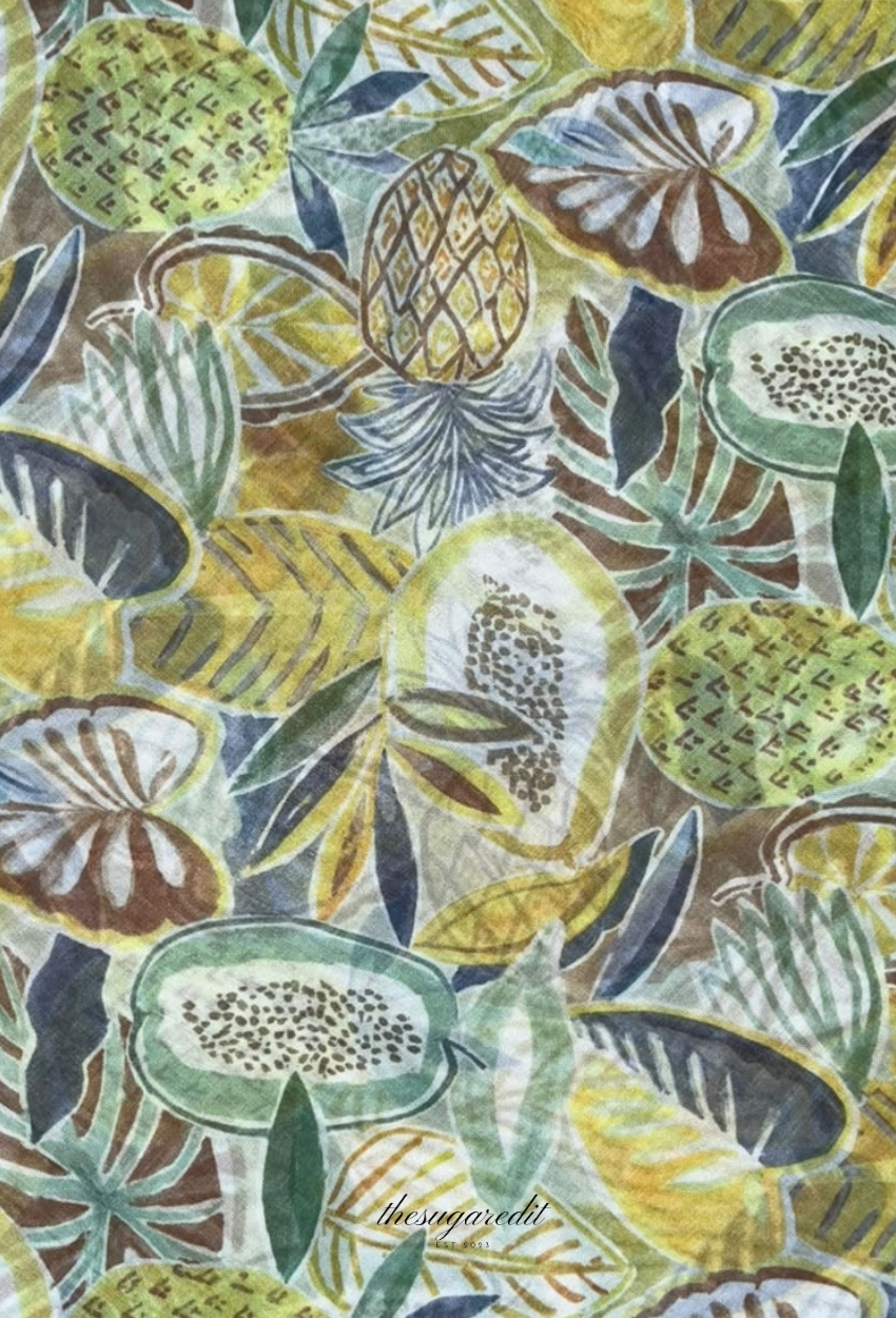 TSE BloomInvitation Japanese Cotton Voile Square - Kinsale