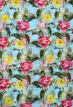 TSE BloomInvitation Japanese Cotton Voile Square - LongBeach ( Vibrant)