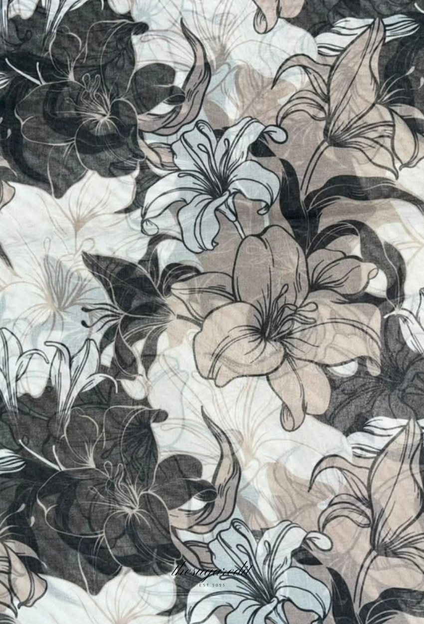 TSE BloomInvitation Japanese Cotton Voile Square - Alicante