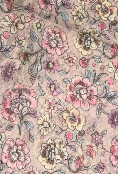 TSE BloomInvitation Japanese Cotton Voile Square - Reus